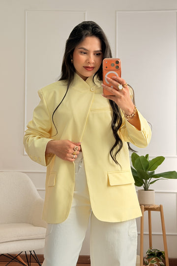 Blazer de colarinho mandarim MOCHY