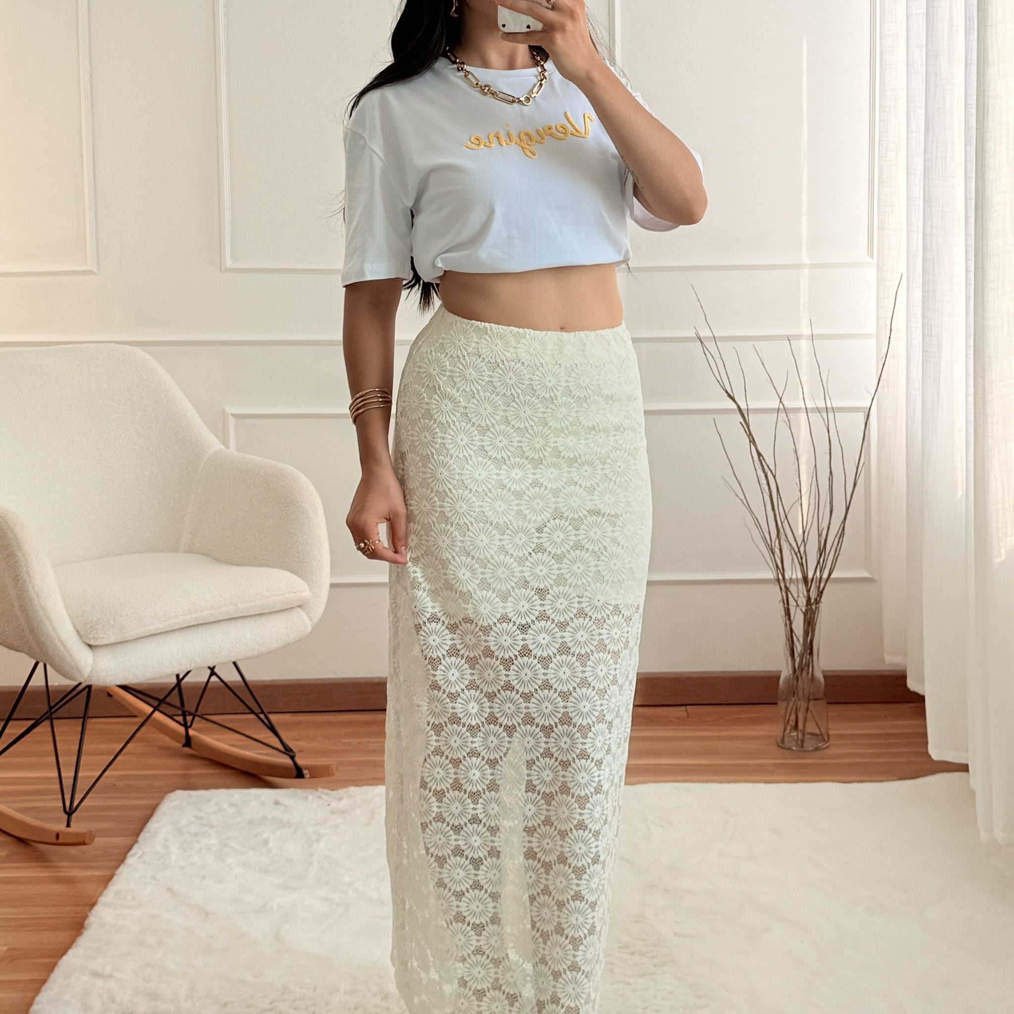 Saia em renda ELLI WHITE