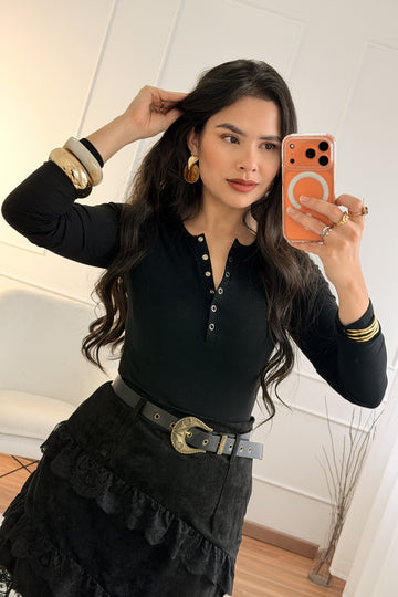 Camisola decote botões DROLE DE COPINE