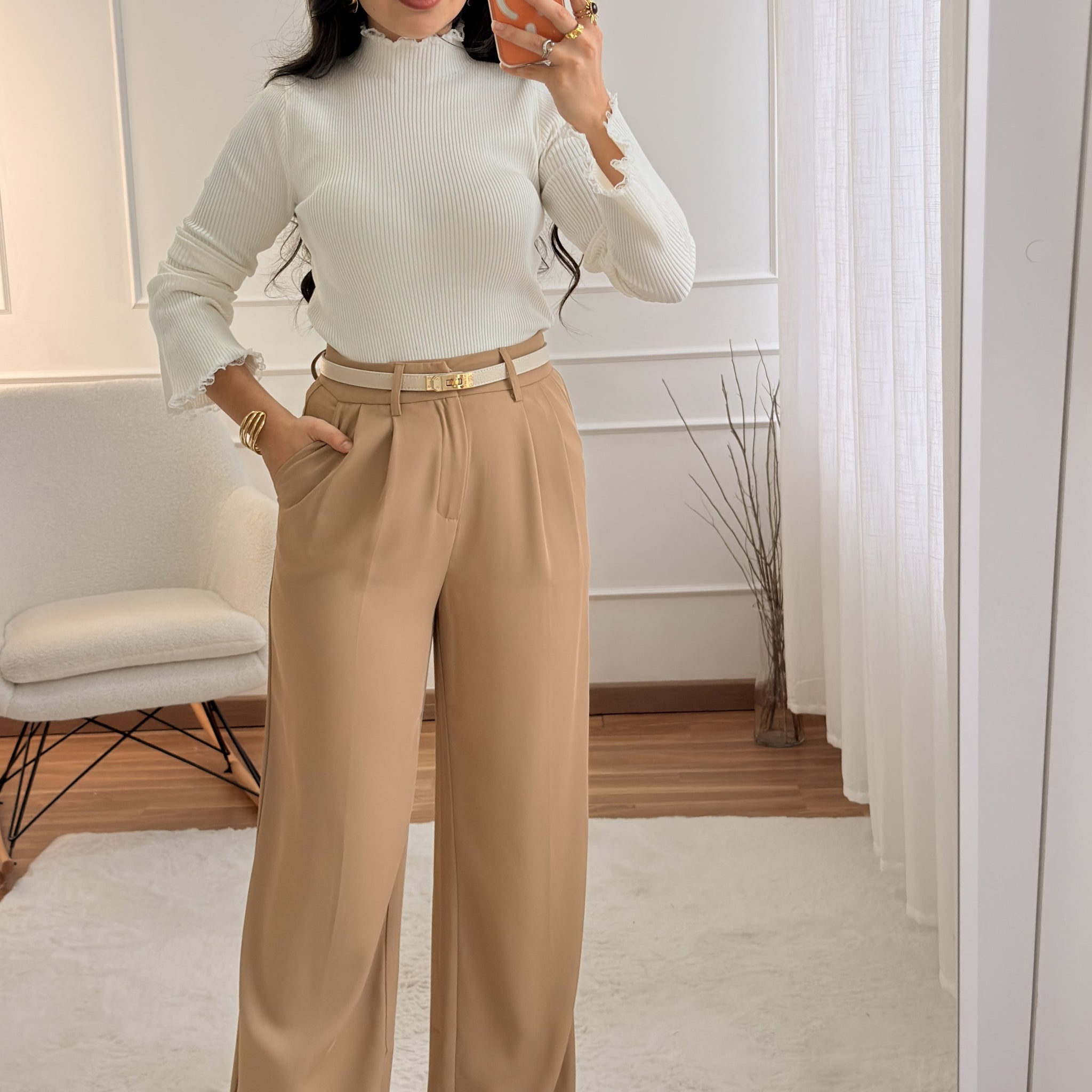 Camisola punhos em folho DROLE DE COPINE