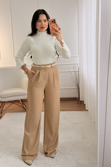 Camisola punhos em folho DROLE DE COPINE