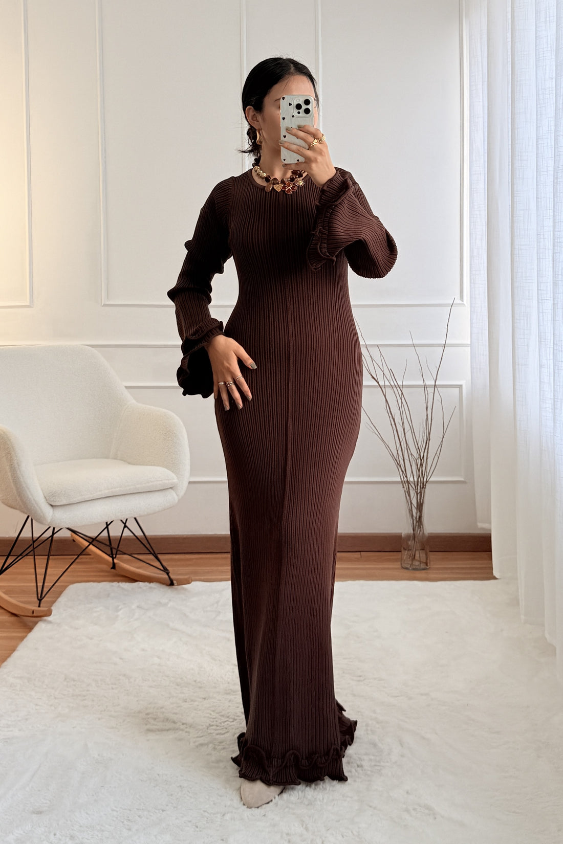 Vestido decote traseiro entrelaçado