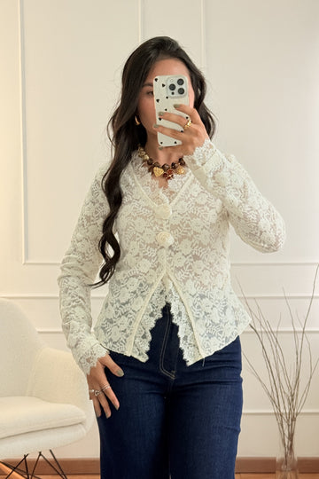 Blusa renda ELLI WHITE