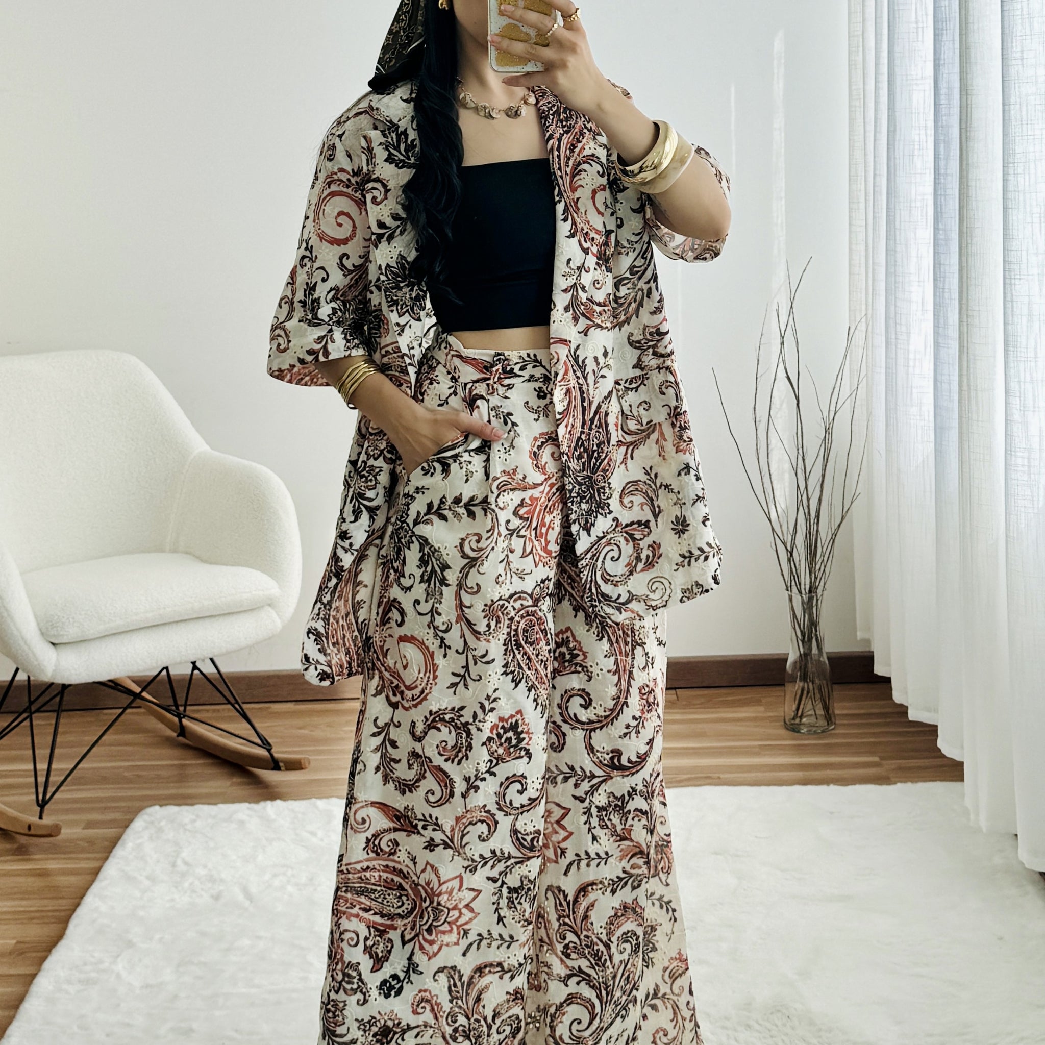 Blazer ligero estampado LUMINA