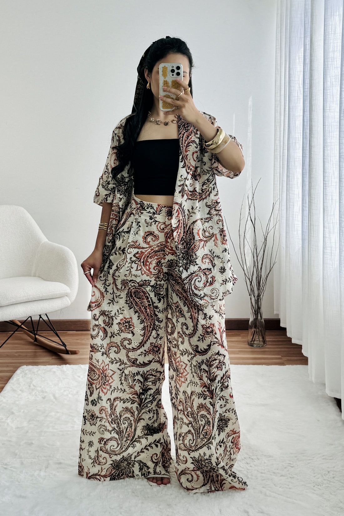 Pantalones ligeros estampados LUMINA