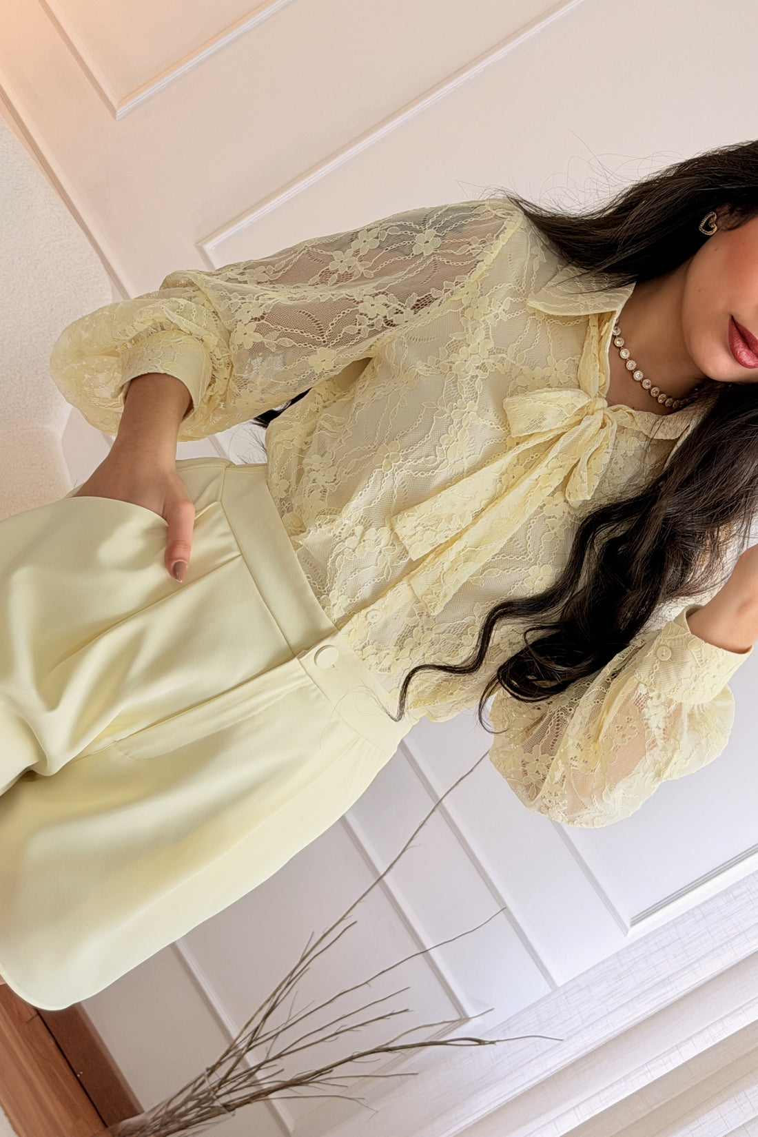 Macacão com detalhes rendado ELLI WHITE