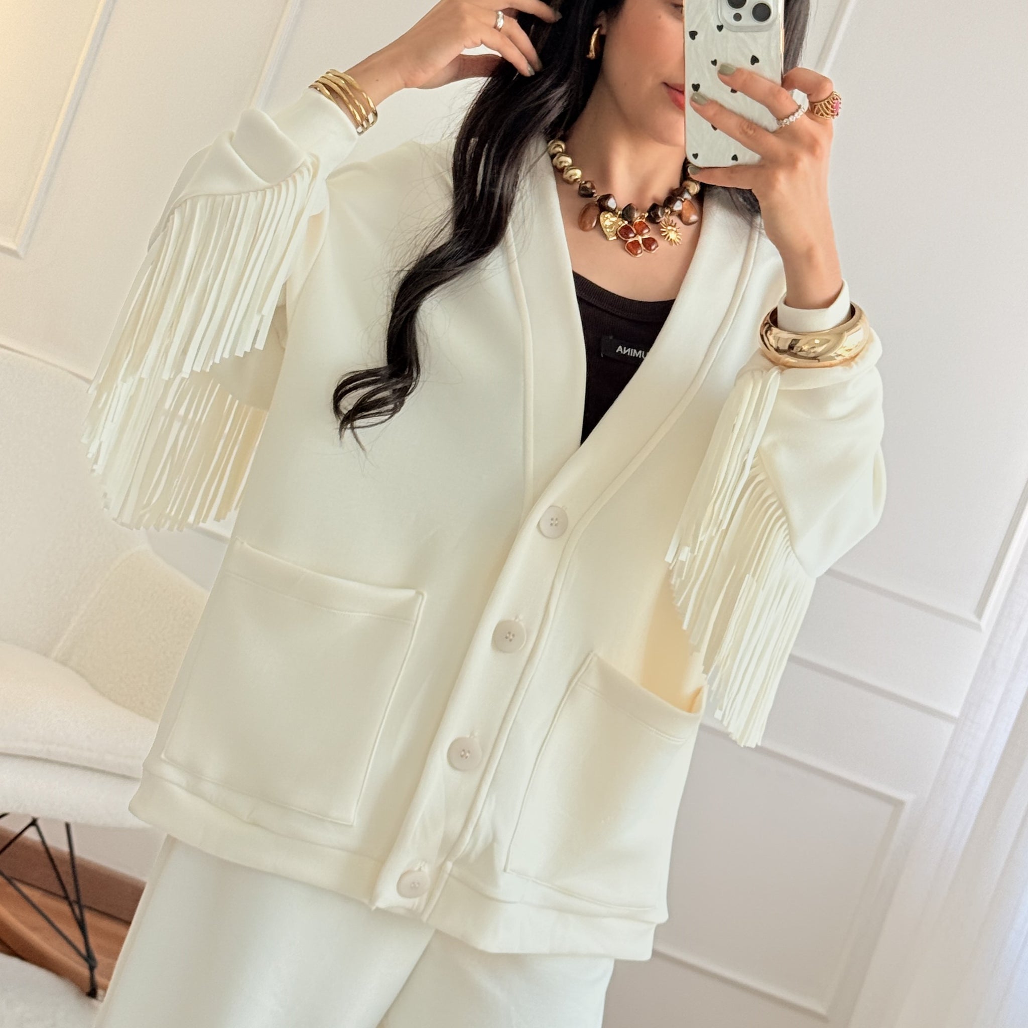 Casaco franjas LUMINA