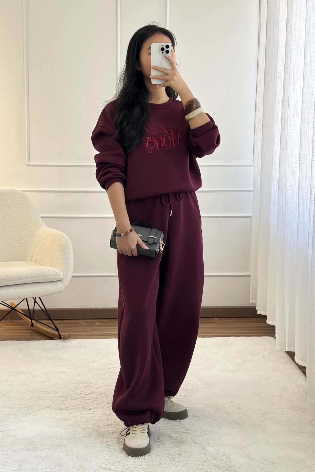 Calça cardada com cordão LUMINA