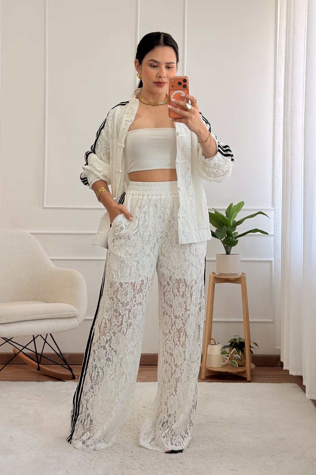 Conjunto esportivo de renda