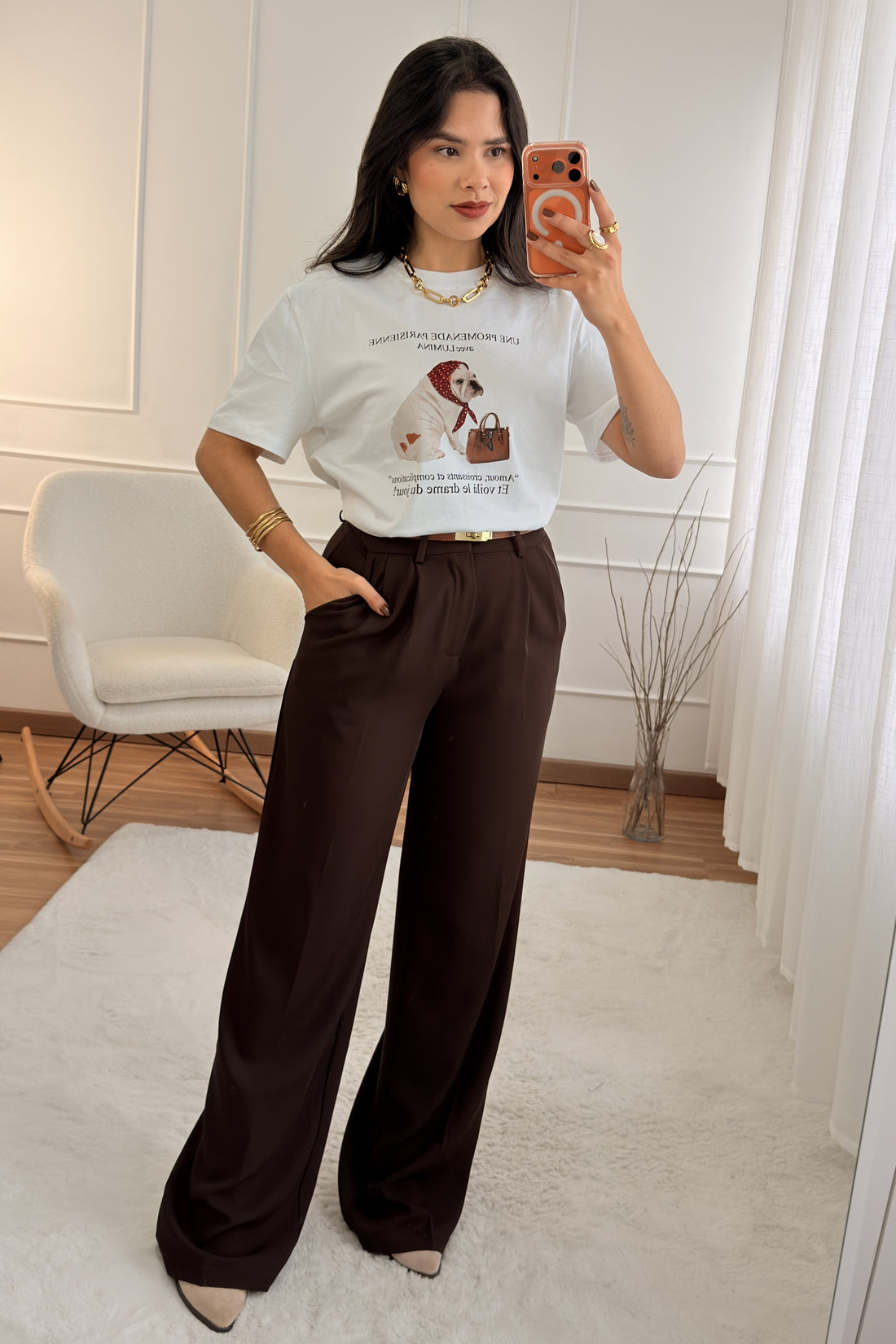 T-shirt com estampa LUMINA