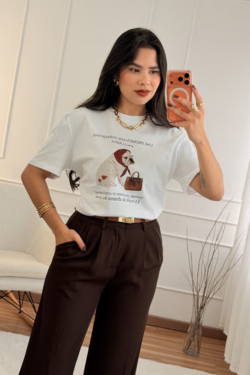 T-shirt com estampa LUMINA