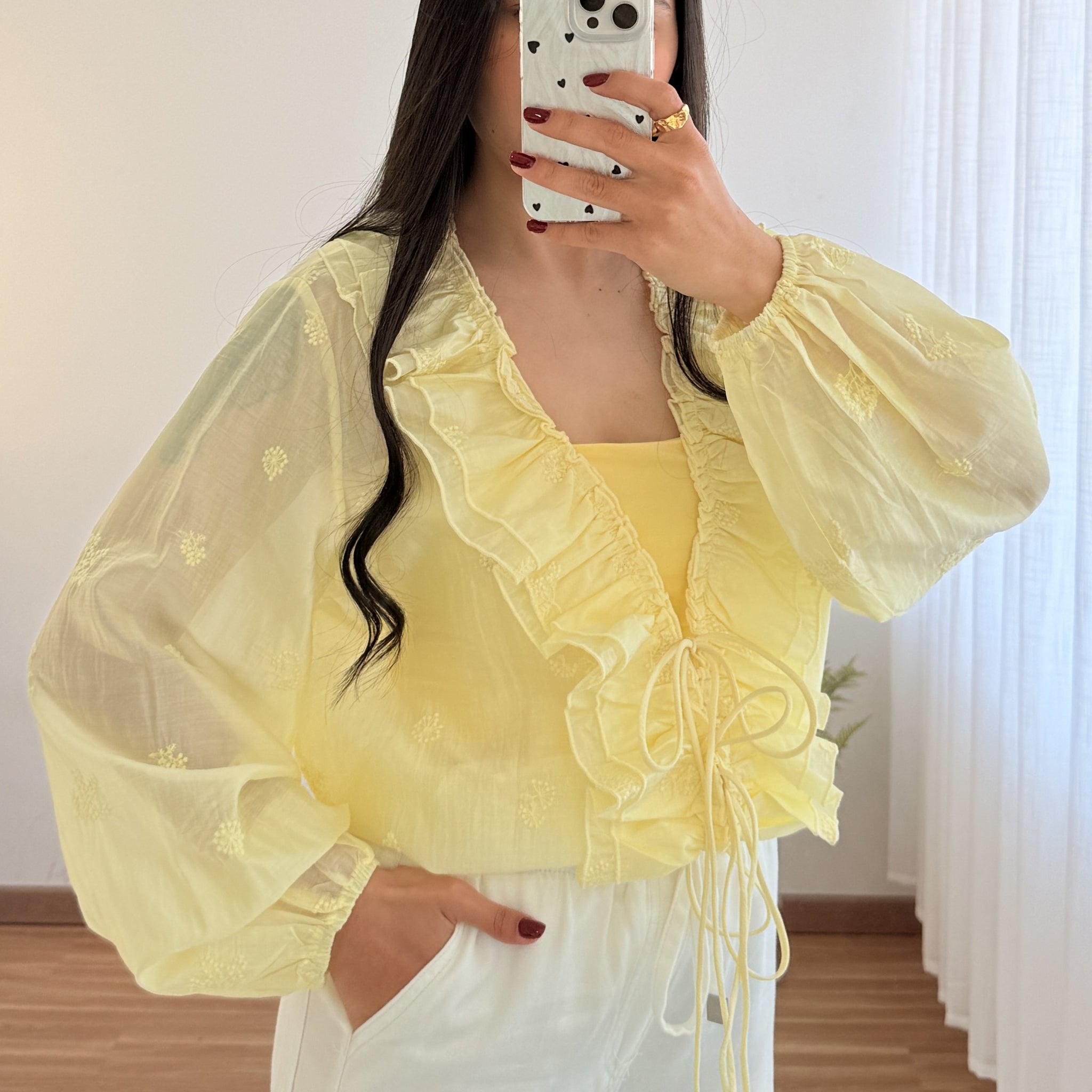 Blusa folhos MOCHY