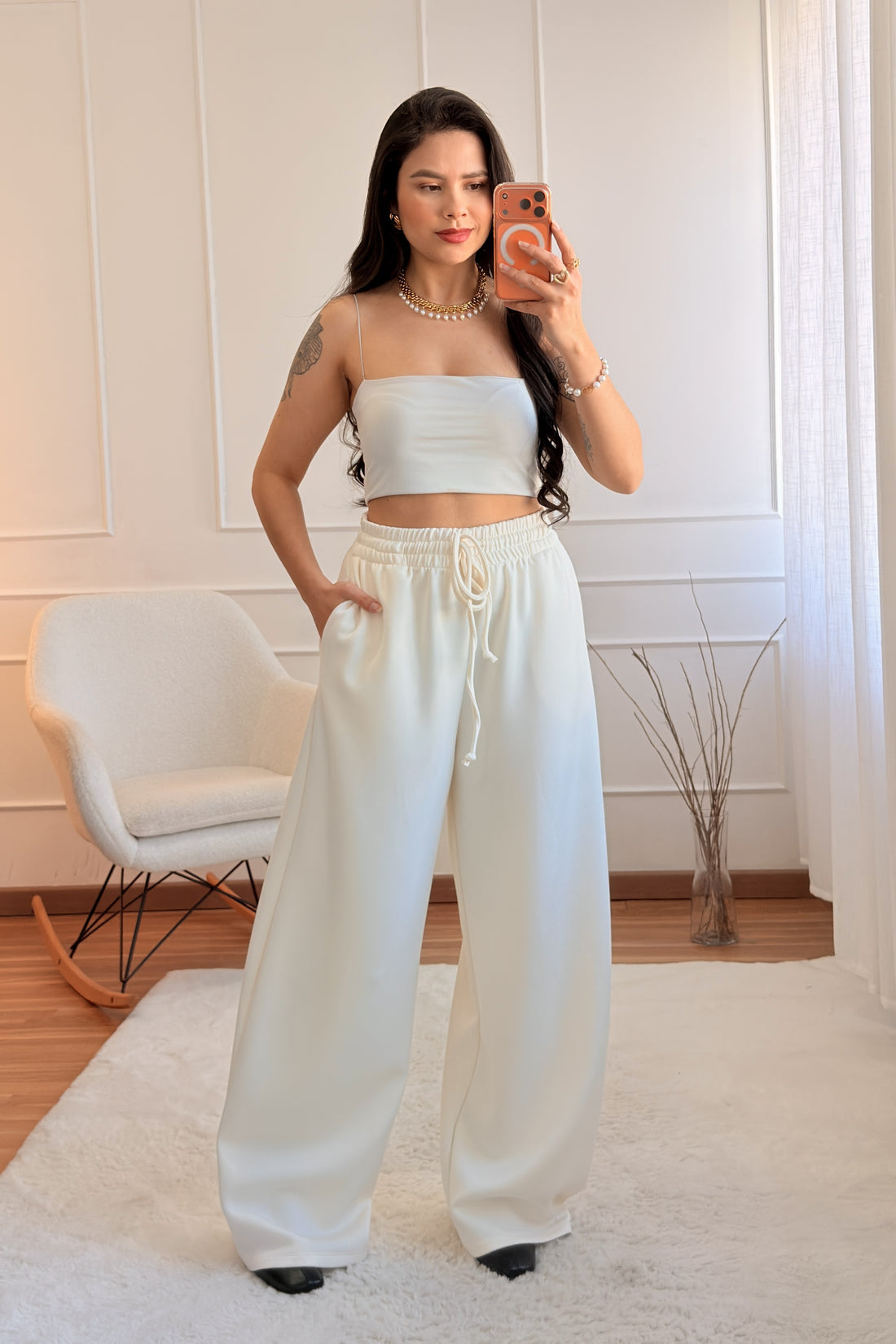 Calça cintura elástica LUMINA