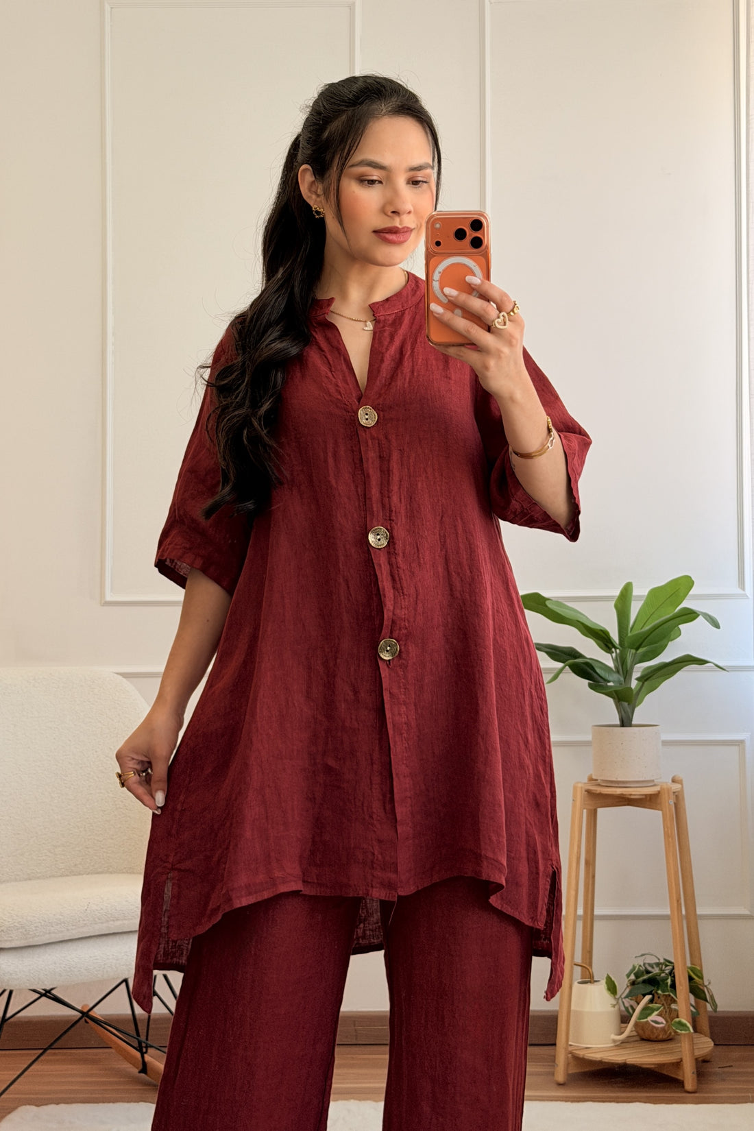 Conjunto em 100%linho camisa + calça - lavishiochicconjuntolavishiochic