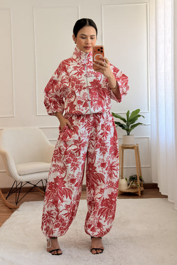 Bomber com estampado floral botânico LUMINA