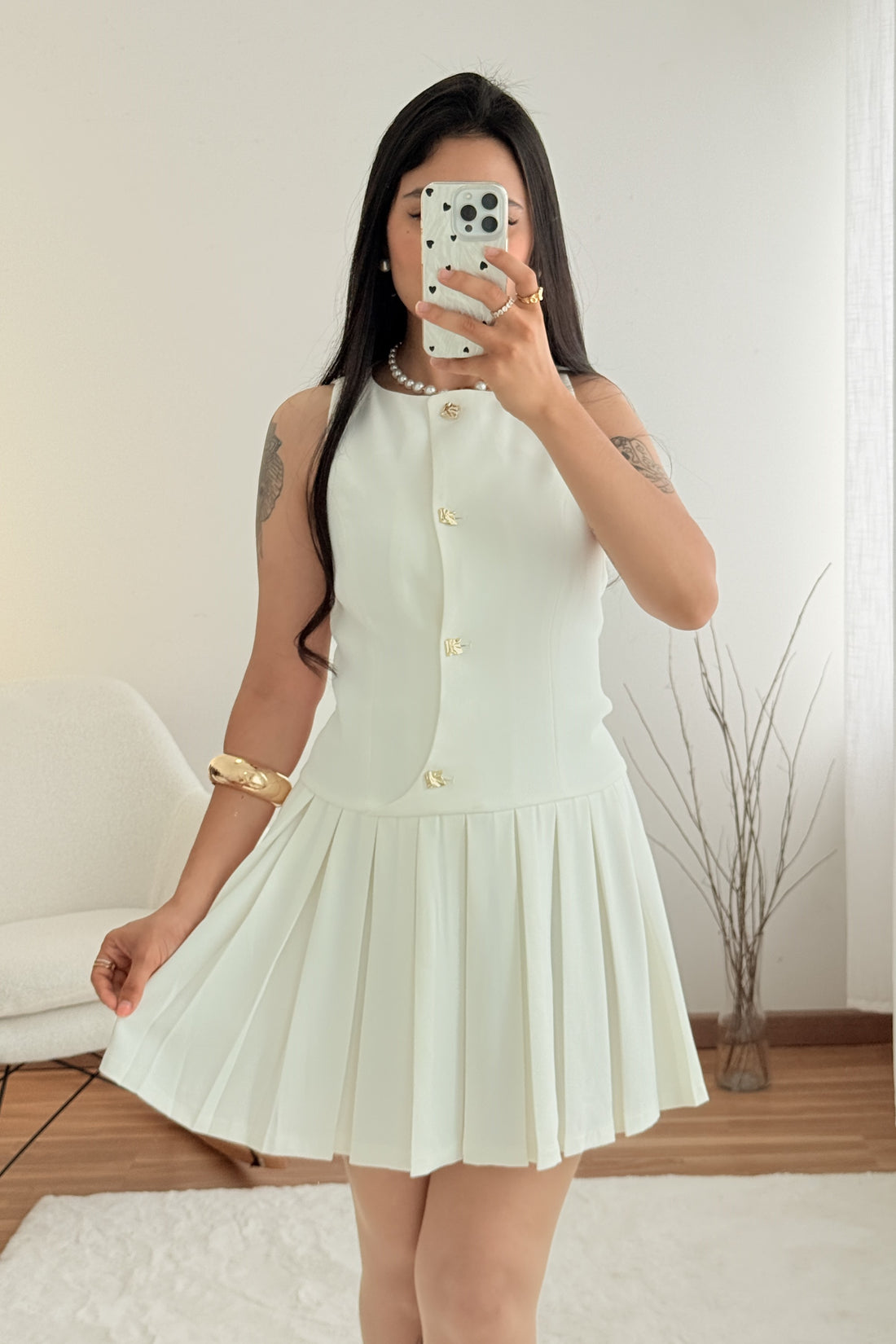 Vestido plissada DROLE DE COPINE