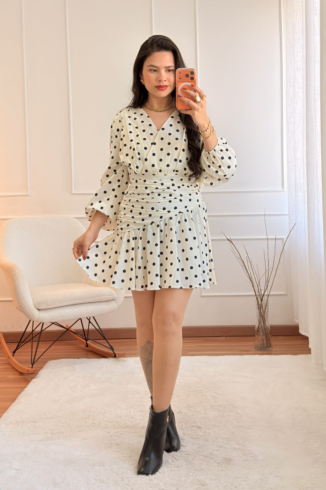 Vestido estampa de bolinhas