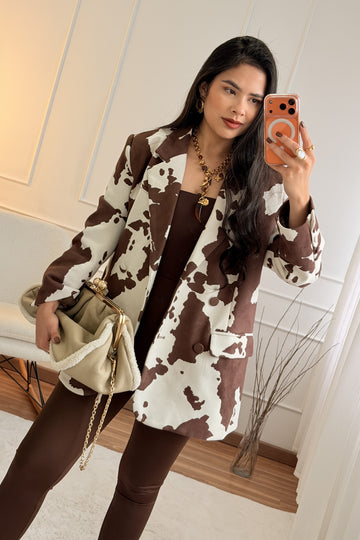 Blazer estampado animal print MOCHY