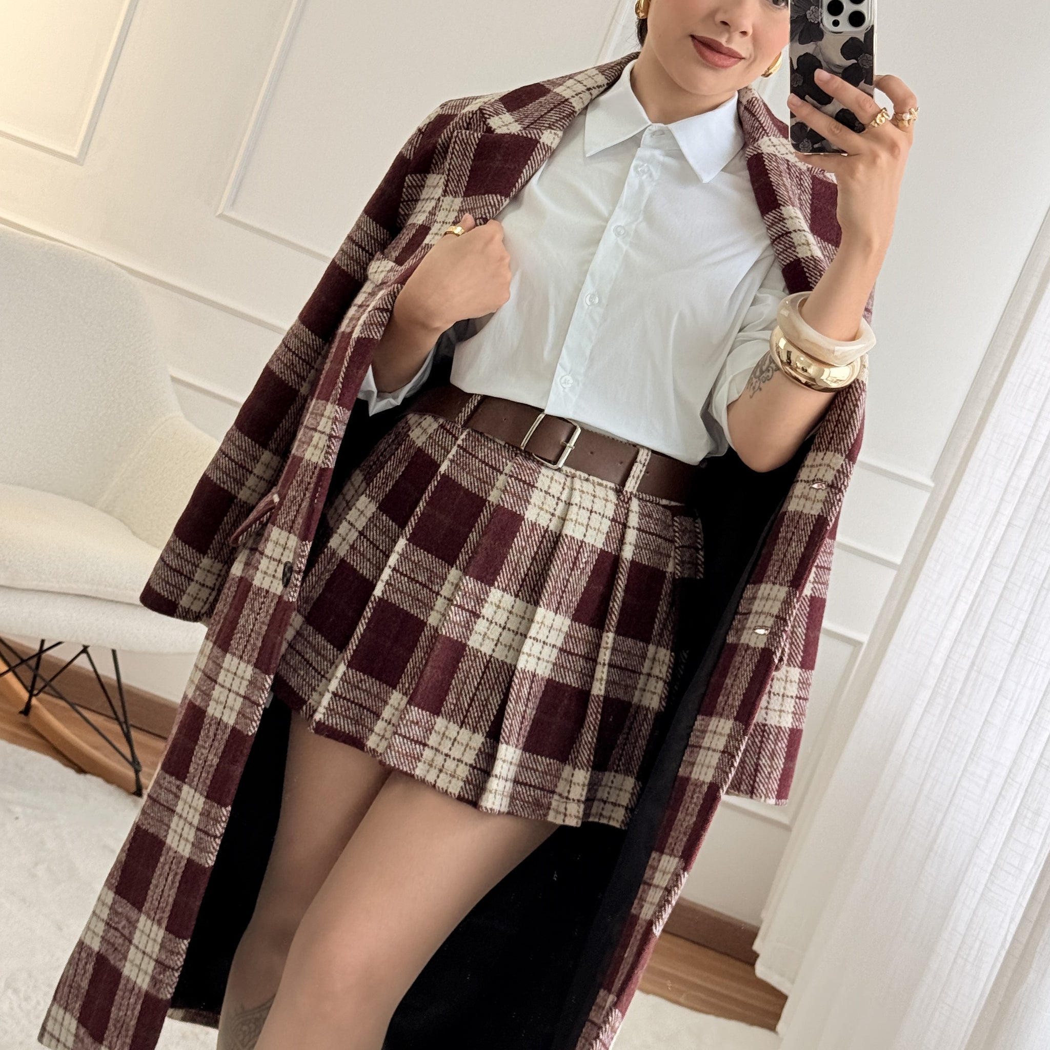 Saia padrão tartan LUMINA