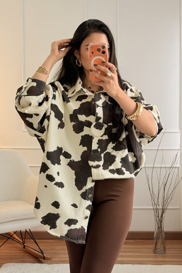 Camisa botões grandes