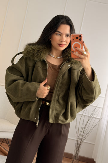 Casaco gola de pêlo FLAMMODE