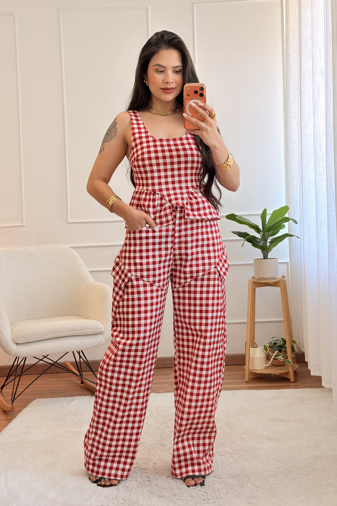 Conjunto vichy - lavishiochicconjuntolavishiochic