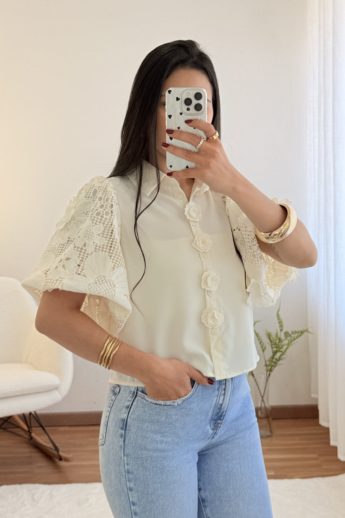 Blusa romântica ELLI WHITE