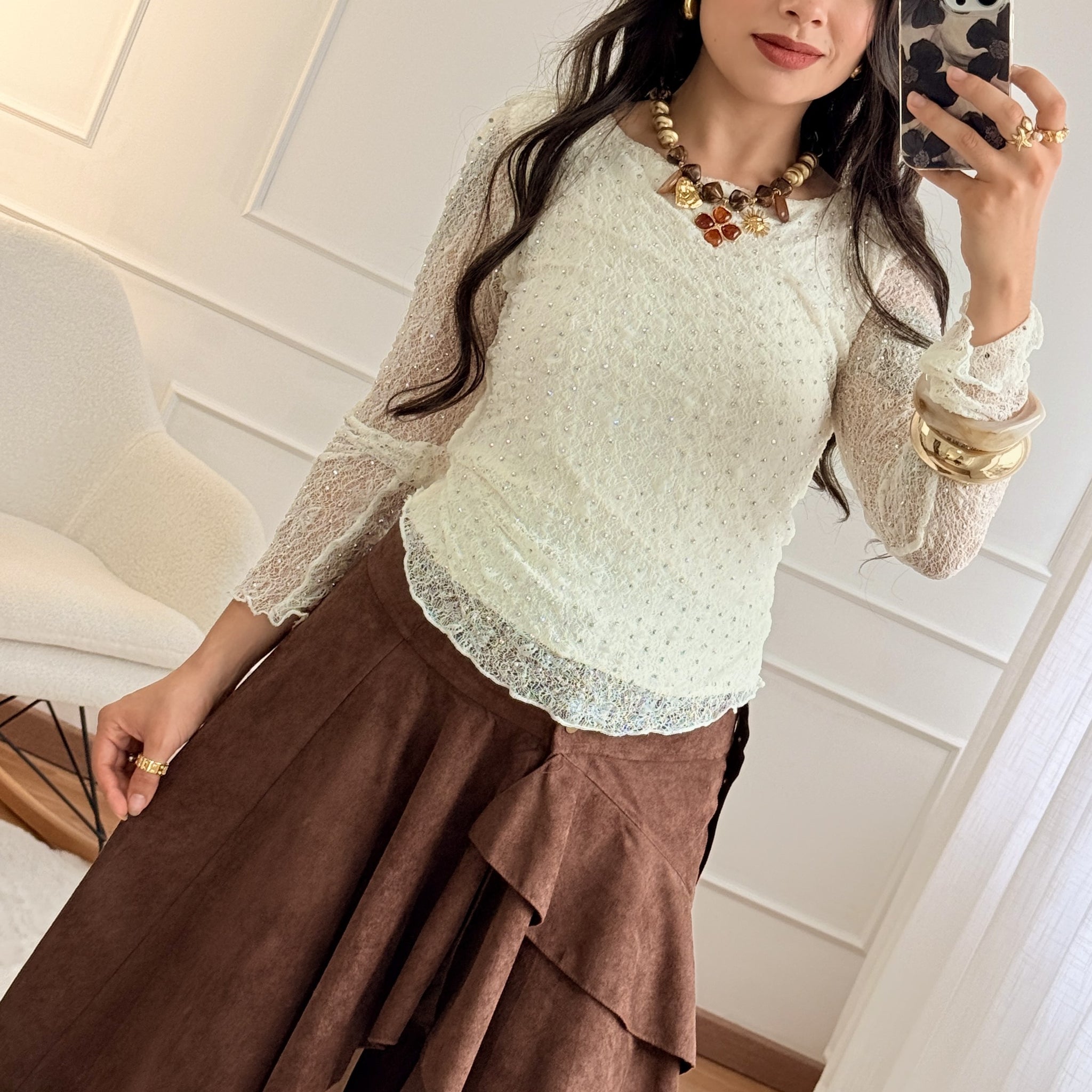 Camisola em renda
