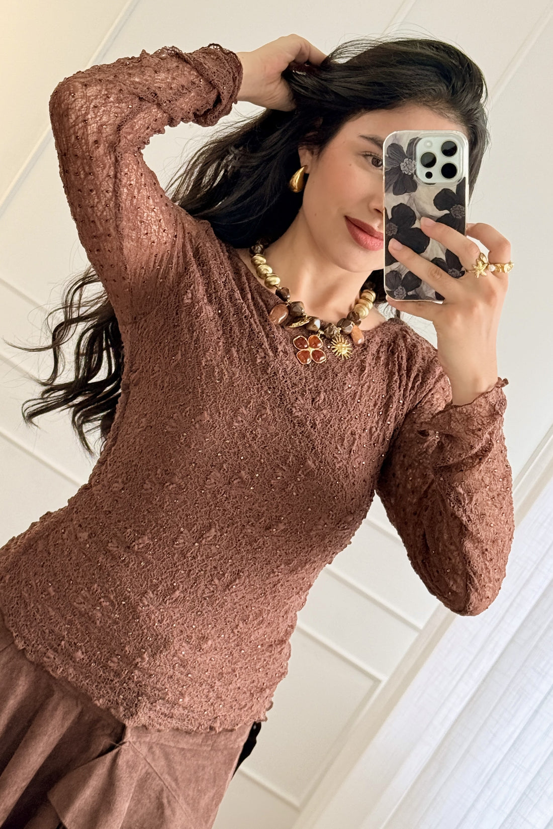 Camisola em renda