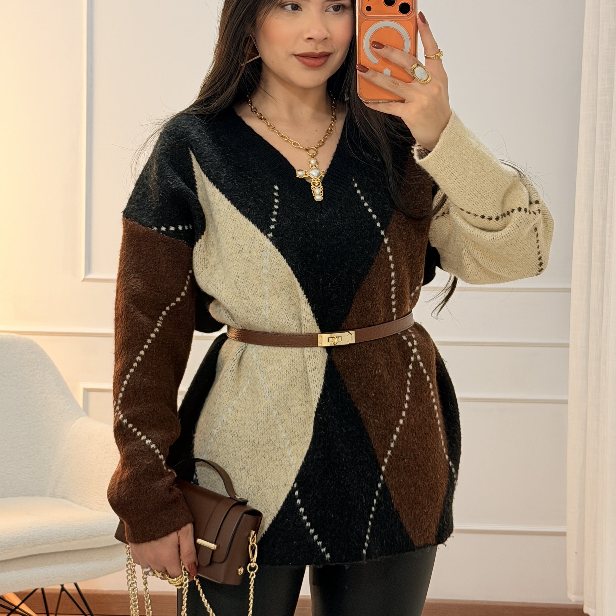 Camisola design geométrico