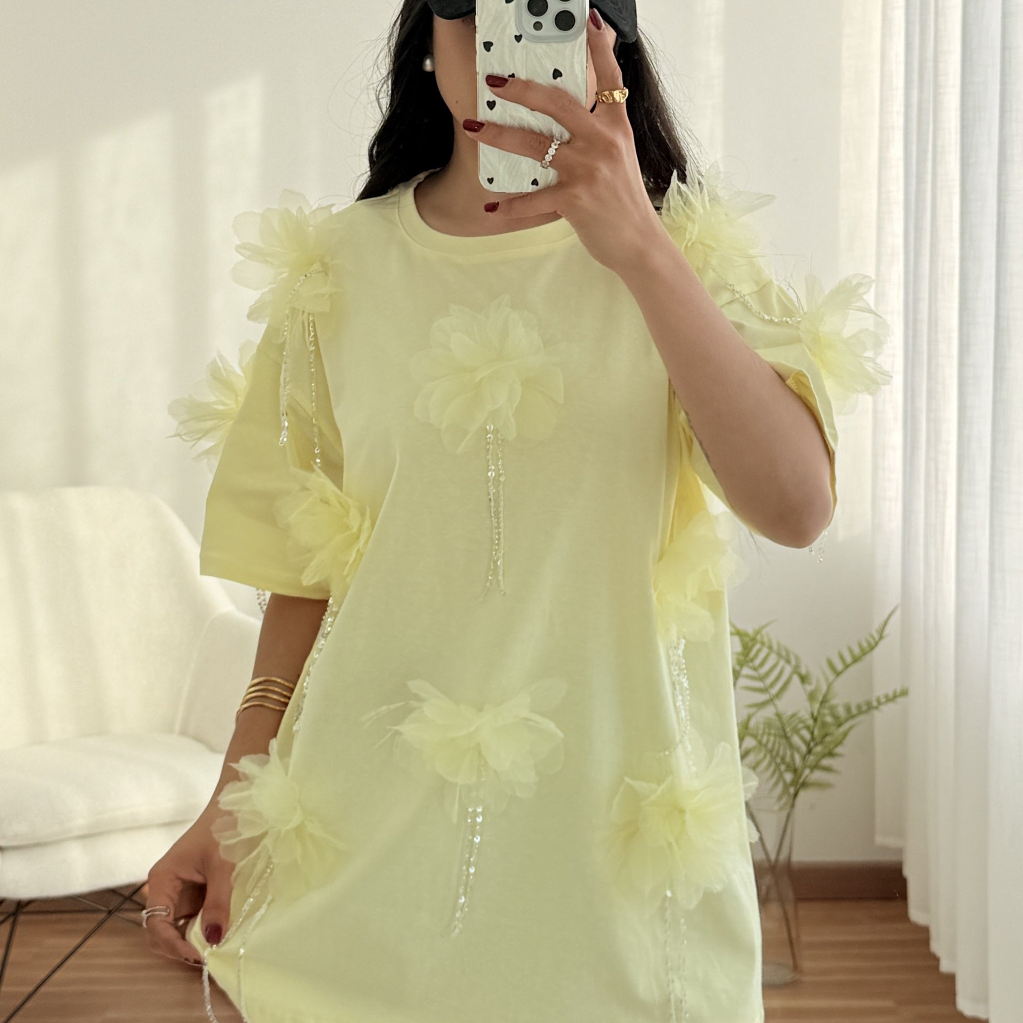 T-shirt flores 3D MOCHY