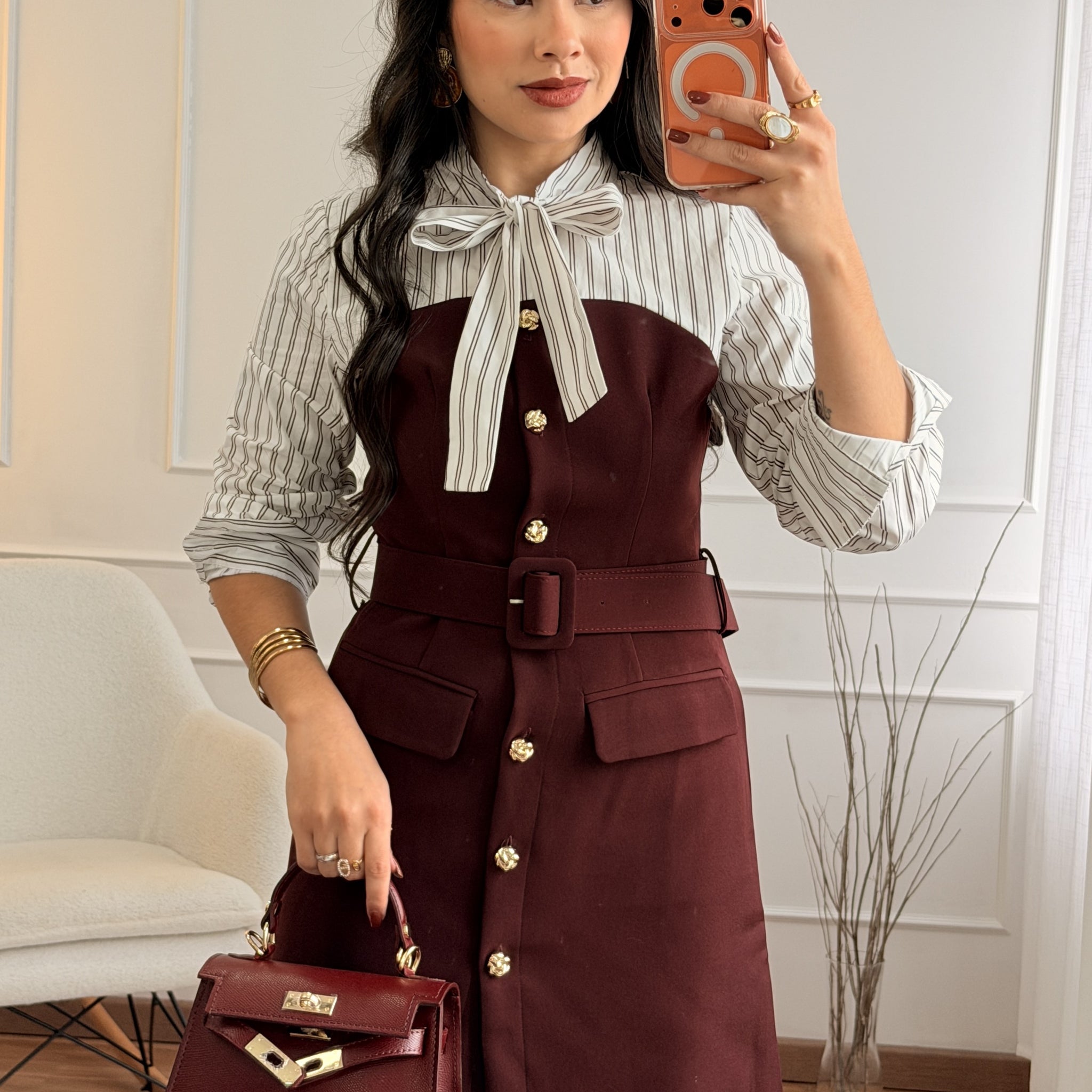 Vestido estilo camisa ELLI WHITE