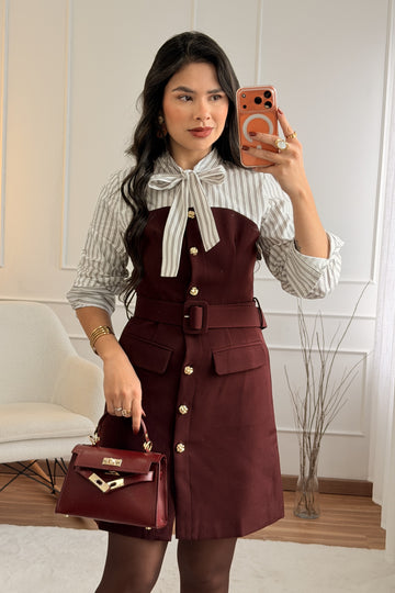 Vestido estilo camisa ELLI WHITE