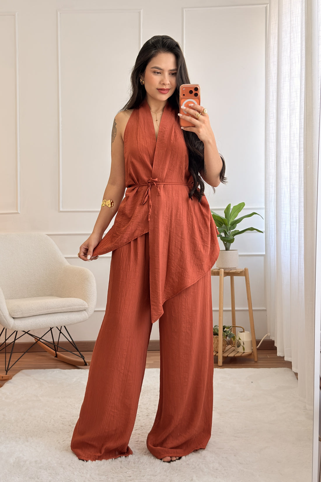 Conjunto colete assimétrica e calça - lavishiochicconjuntolavishiochic