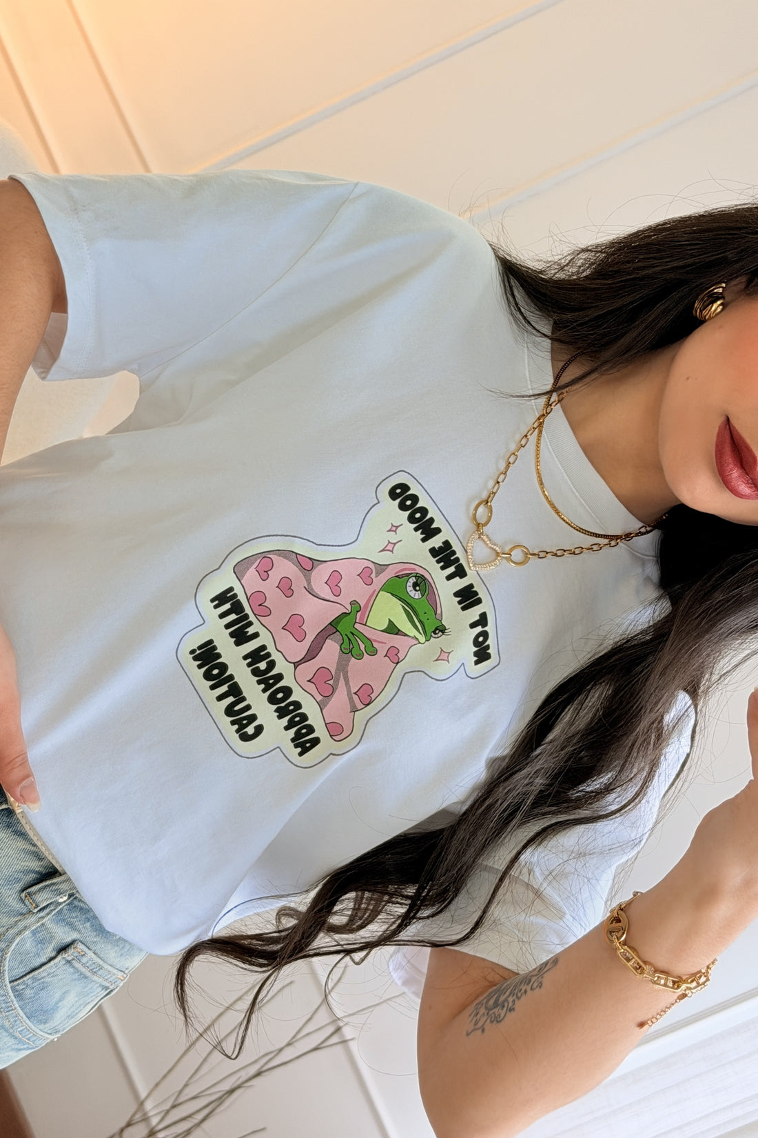 T-shirt padrão de sapo LUMINA - lavishiochict-shirtlumina