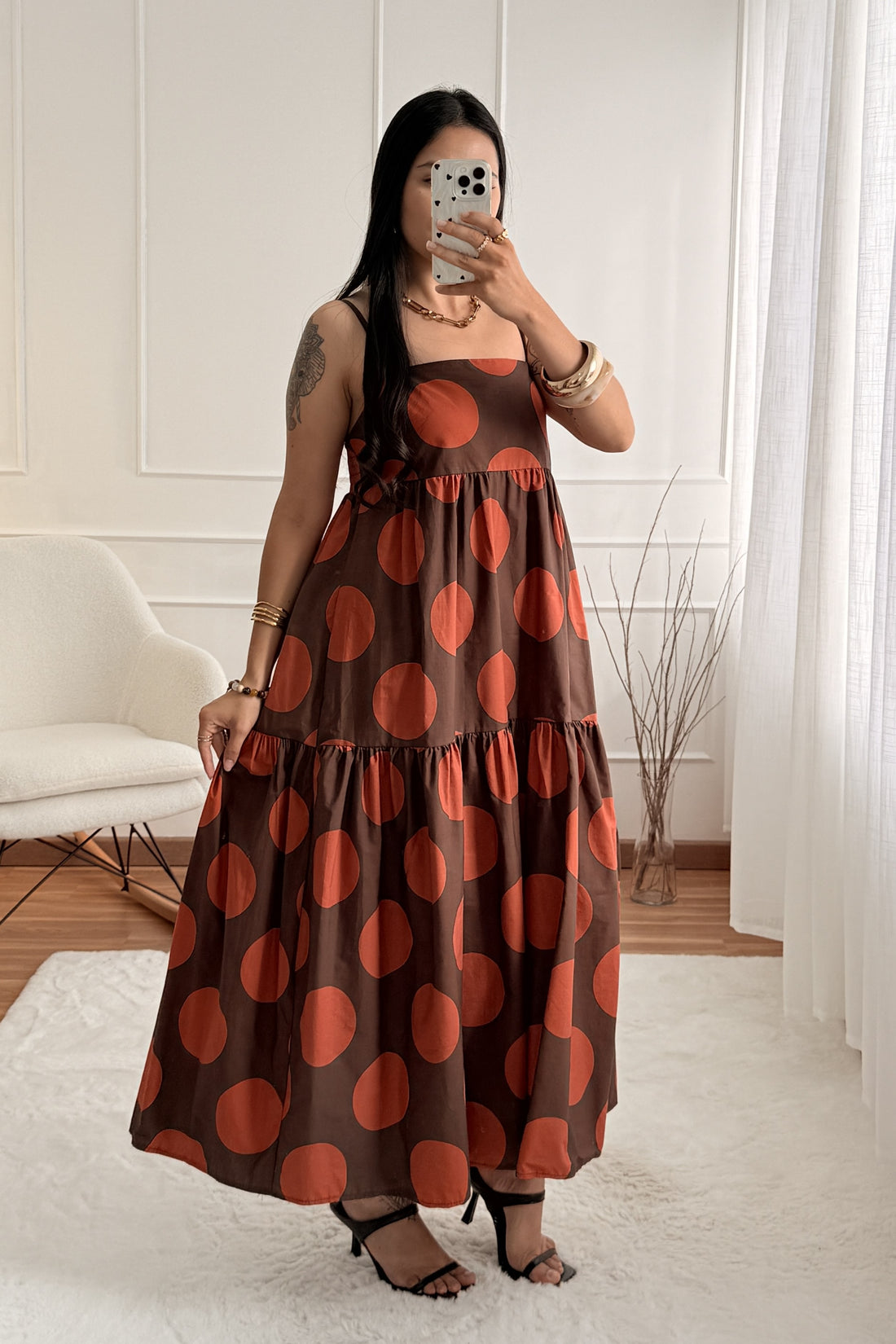 Vestido longo estampado 100%algodão