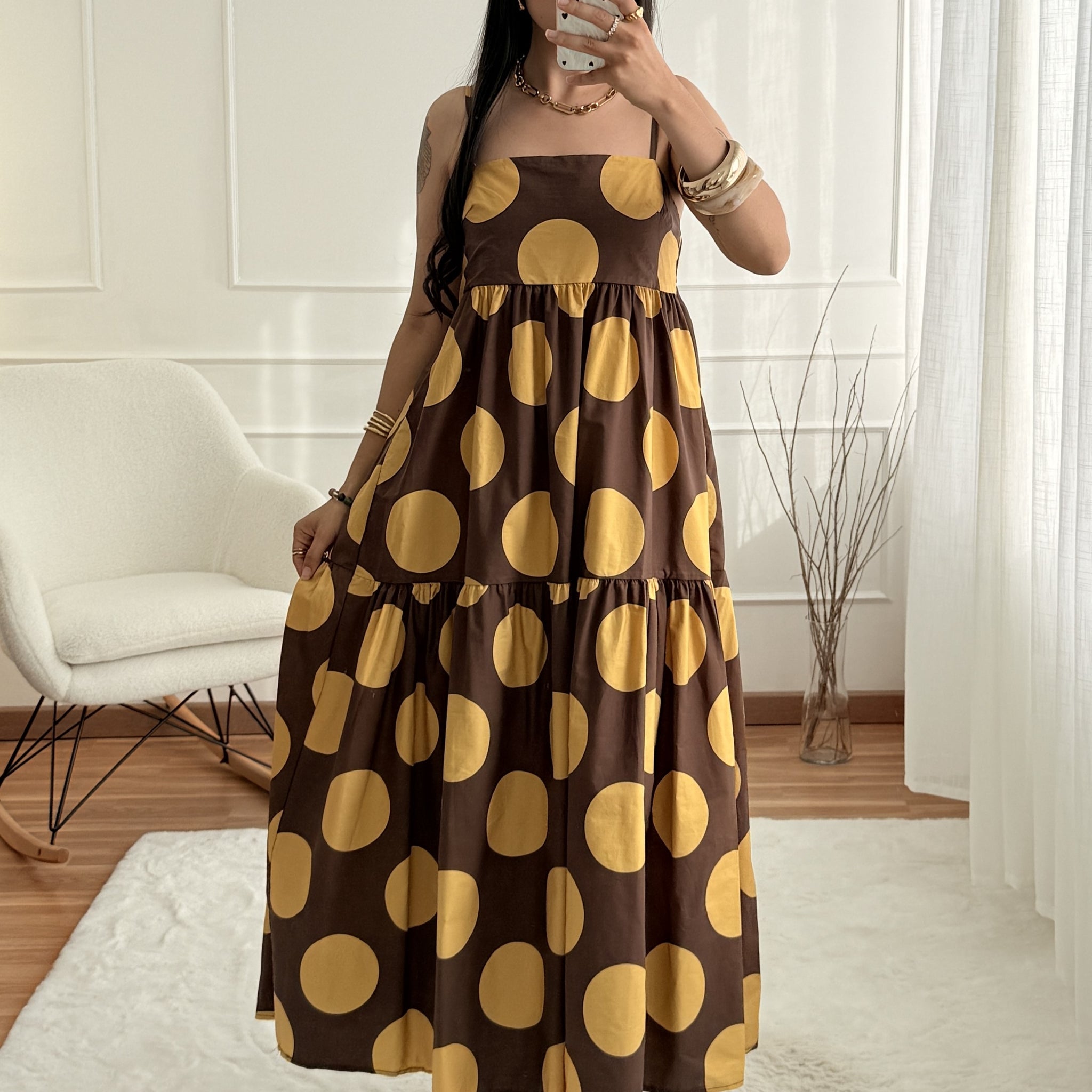 Vestido longo estampado 100%algodão
