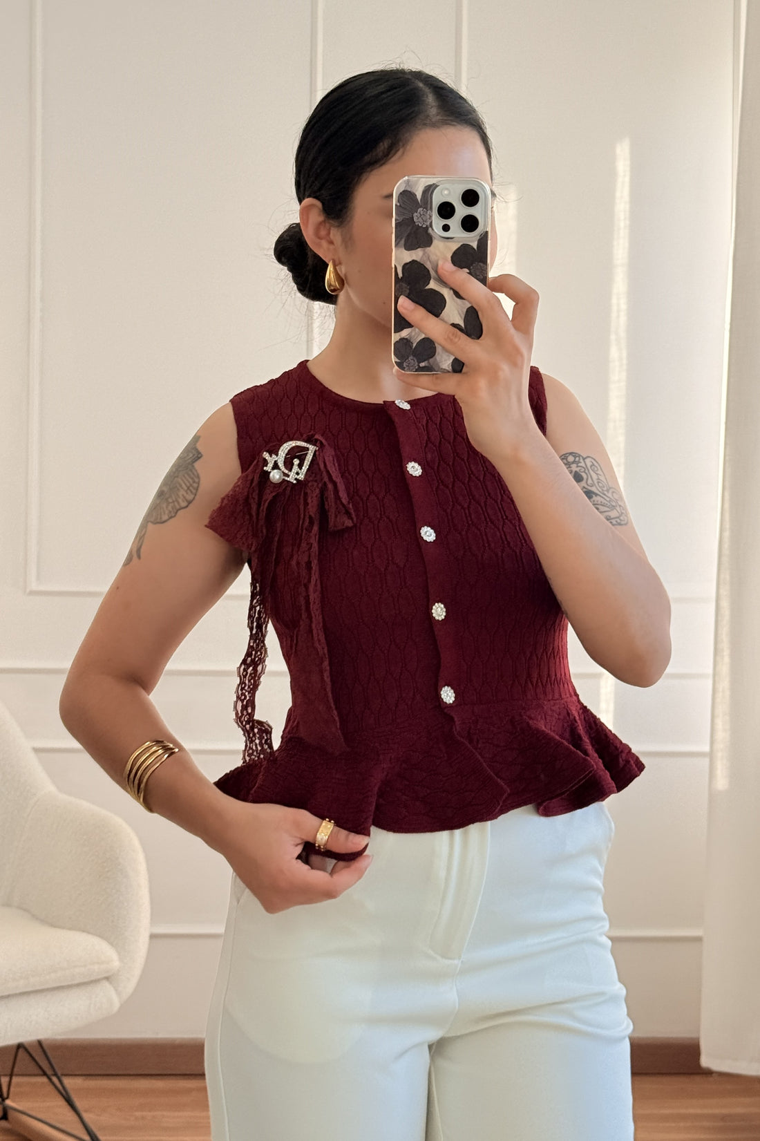 Top malha Dior MOCHY