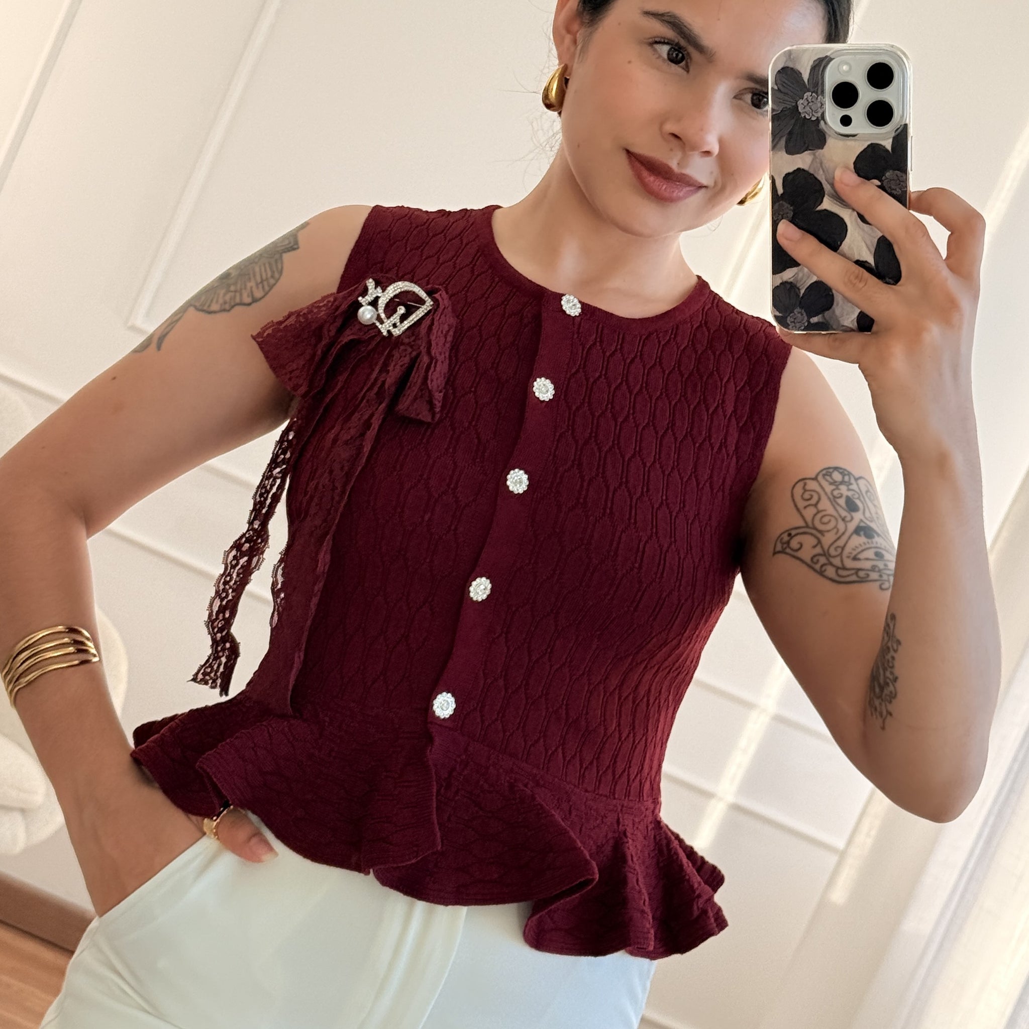 Top malha Dior MOCHY