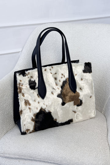 Tote com pêlo padrão de vaca