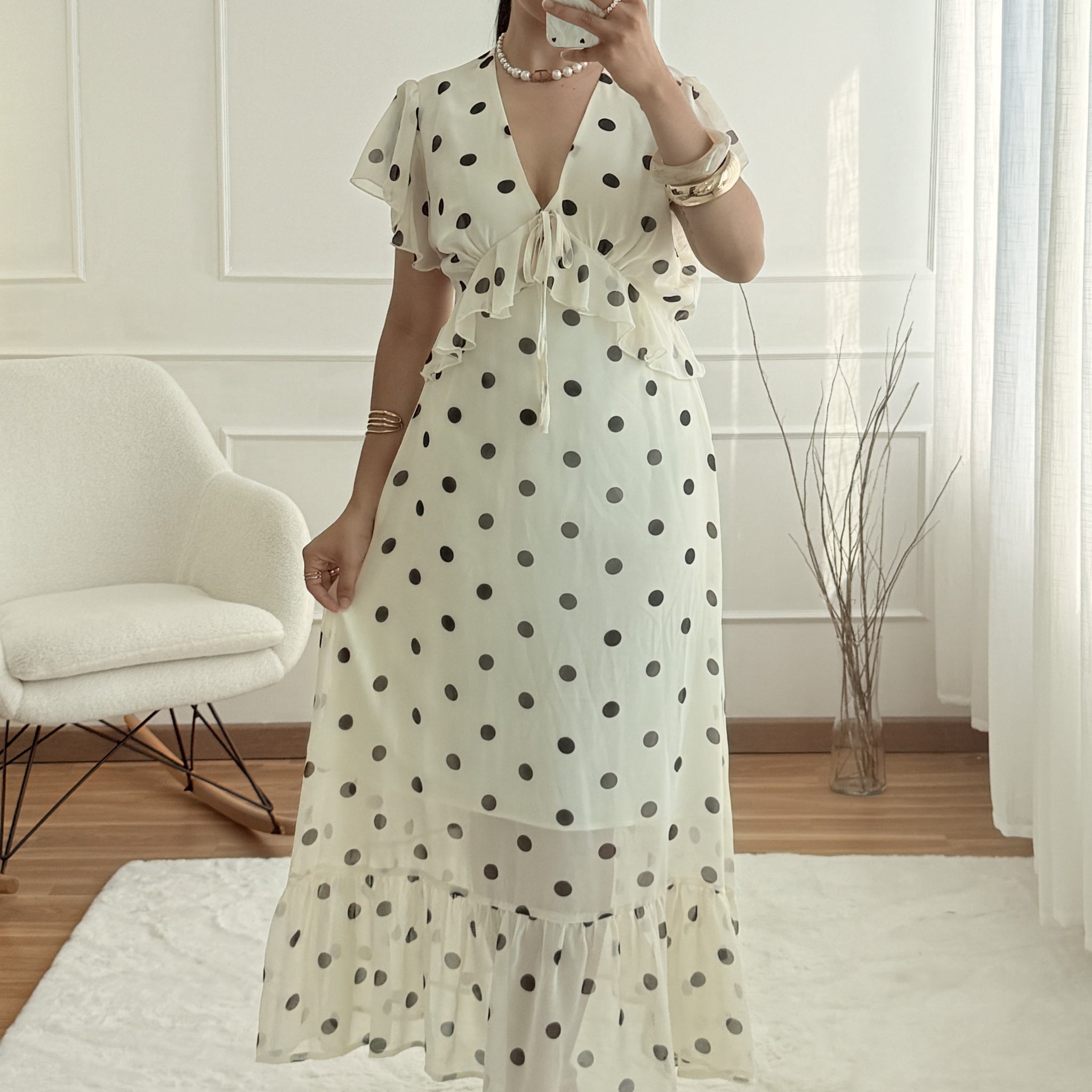 Vestido estampado bolas DROLE DE COPINE