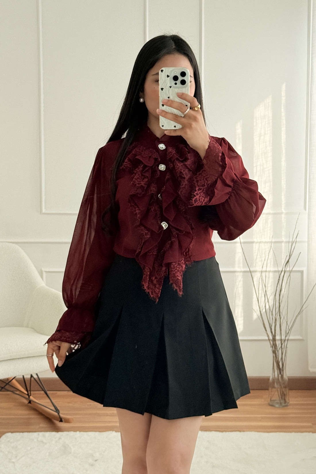 Camisa renda francês MOCHY