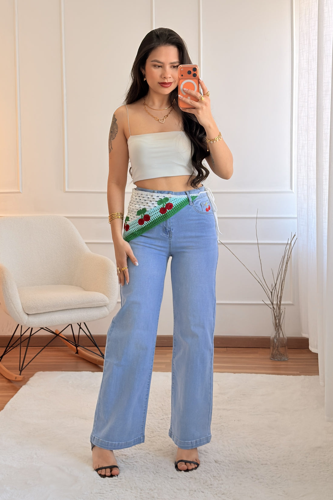 Calça com lênço cerejas - lavishiochicCalçalavishiochic