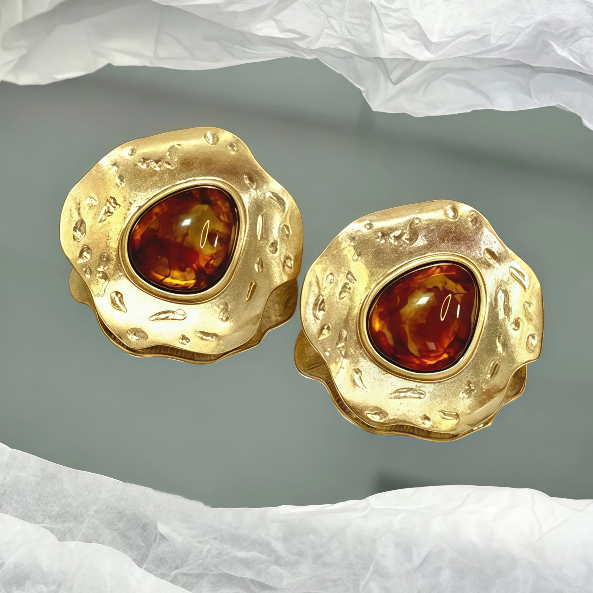 Brincos Âmbar Solar