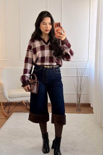 Calça de Ganga com Dobra MOCHY