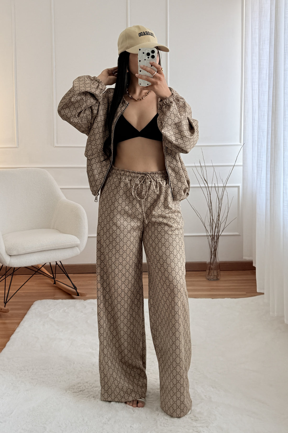 Conjunto casaco e calça