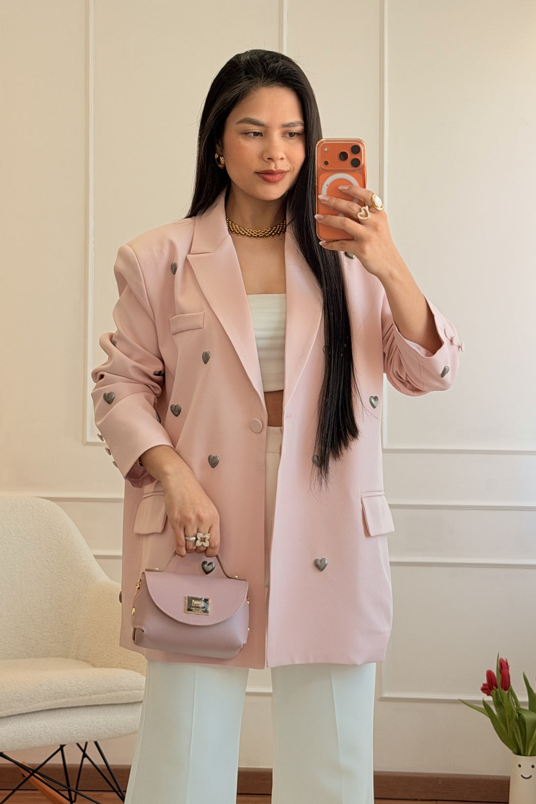 Blazer com corações MOCHY - lavishiochicBlazerMochy