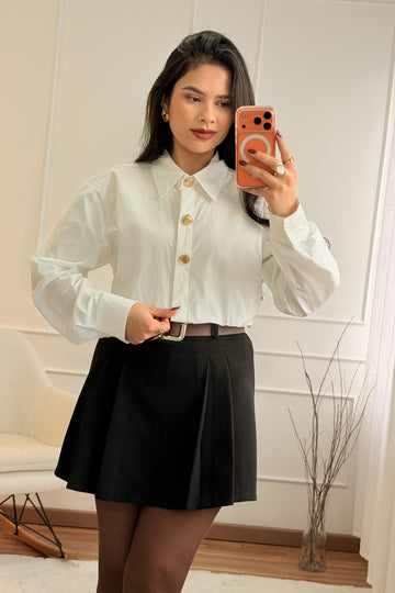 Camisa botões  dourado