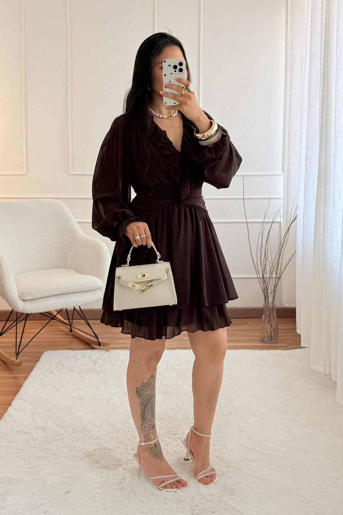 Vestido com babados