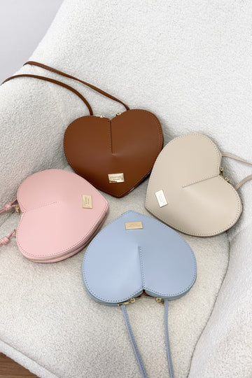 Mala Valentino em Forma de Coração em Pele